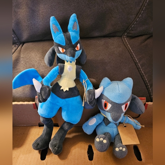Pokémon - Lucario & Riolu Plush Toys - Picture 1 of 1